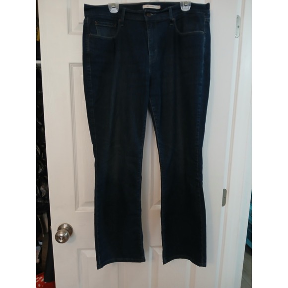 Levi's Jeans Womens Size 14 Denim 505 Straight Leg Dark Wash - Picture 1 of 8